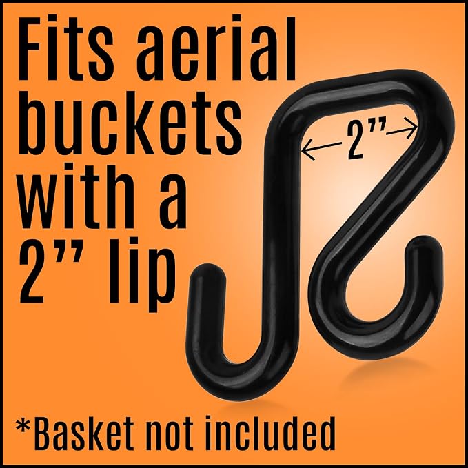 IMPRESA Lineman Bucket Hooks - Utility Bucket Hooks & Tool Apron Support - Ergonomic Climber Tool Bag Access - Regular, Black Nylon, 2-Pack, 5144h