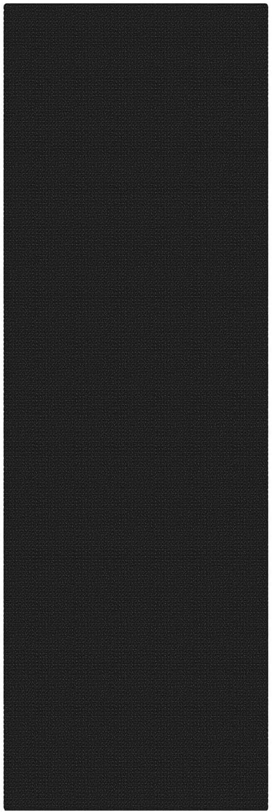 KOZYFLY Black Runners for Hallway 2.5'x8', Washable Runner Rug, Woven Non Slip Kitchen Runner, Braided Entryway Rug, Floor Carpet for Foyer, Bedroom, Hall, Black/Dark Grey