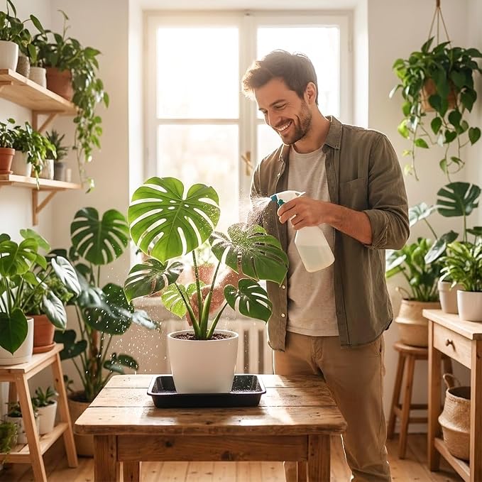 10 Pack Square Plant Saucer 4.7 Inches Plant Trays for Pots Plastic Square Drip Trays Flower Pot Saucers Planter Water Tray Plant Drainage Tray, Black