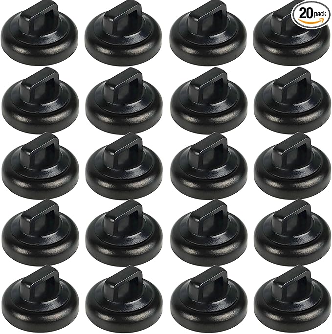 Magnet Zip Tie Mount Magnetic Zip Ties Mount Base Holder Multipurpose Wire Cable Holder Mount Wire Clips Management for Home Office Marine Electrical Wiring(D19 20 Pcs)