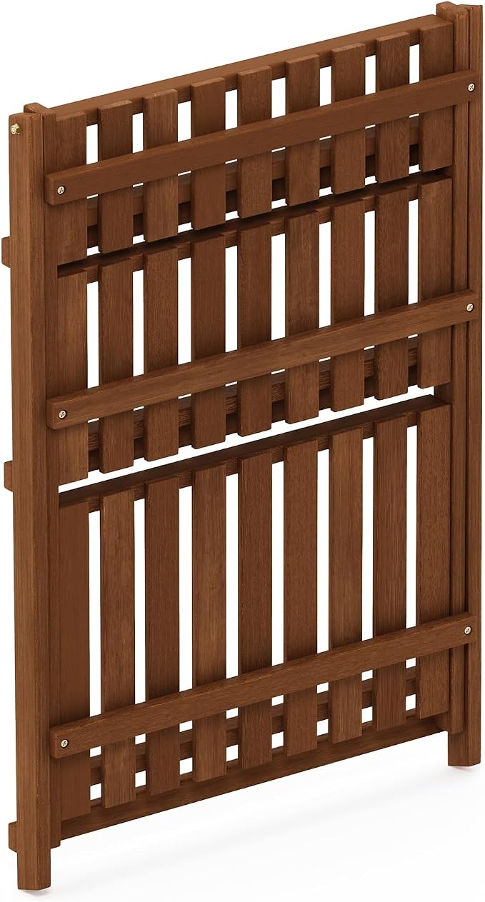 Furinno TIOMAN Plant Stand Outdoor, 3-Tier Ladder Plant Shelf, Tiered Plant Stand Indoor, Outdoor, Patio, Garden, Balcony, Light Wood