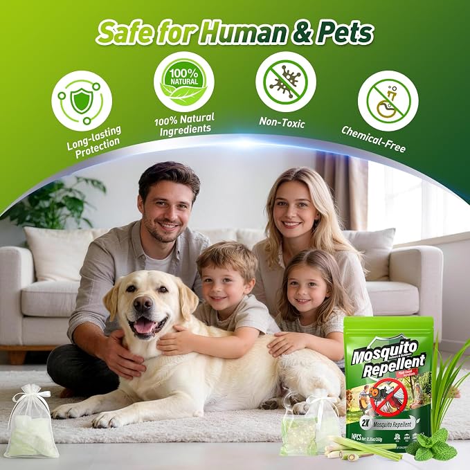 Mosquito Repellent Outdoor Patio, Mosquito Repellent for Yard, Natural Mosquito Deterrent for Outdoor Indoor Backyard Patio Camping Garages, 14 Pack