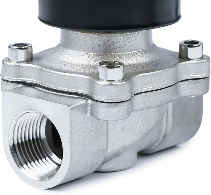 U.S. Solid Smart Solenoid Valve - 1/4 inch Wi-Fi APP-Controlled Stainless Steel Solenoid Valve, 110V AC