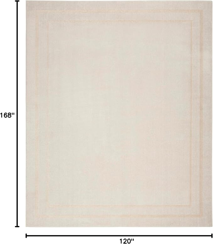 Nourison Home Nourison Essentials Ivory Gold 10' x 14' Area Rug - Easy Clean, Non Shedding, Bed Room, Living Room, Dining Room, Kitchen (10' x 14')