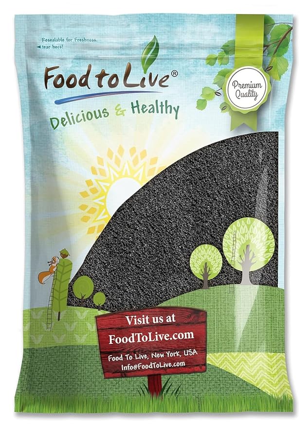 Food to Live - Black Cumin Seeds, 8 Pounds – Whole Raw Seeds, Bulk Spice, Vegan. High in Iron, Calcium and Magnesium. Pairs well with Vegetables