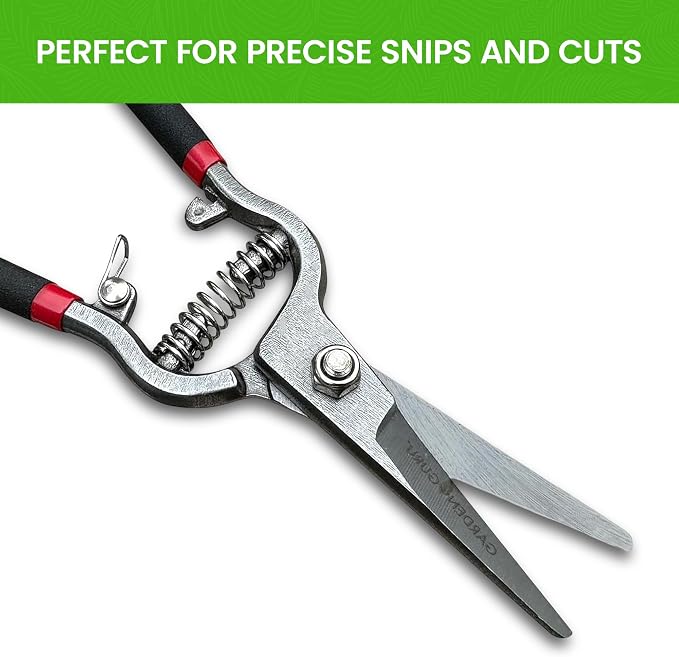 Garden Guru Classic Bypass Pruning Shears Clippers – Heavy Duty Forged Steel Pruners – Non Slip Comfort Grips – Cuts up to 1” Diameter – Professional Straight Pruners for Gardening - 1 Case (60 Pcs)