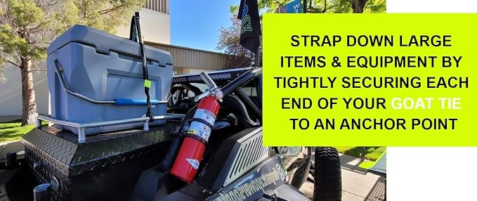 Twisted Goat Industrial Twist Ties - Heavy Duty Reusable, Flexible Ties for Securing Cargo, Transporting Goods on Roof Rack, Hanging Hammocks, Organizing Camping Gear, and More! (6 ft 4 pack)