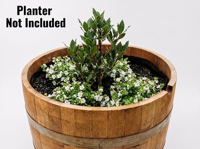 Half Barrel Planter Liner Kit (2 Pack) – Wine & Whiskey Barrel Planter Liner Bags with Drain Tubes & Mesh – Heavy-Duty 100 Micron Plastic Liners for 25-29 in Diameter Half Barrel Planters (2)