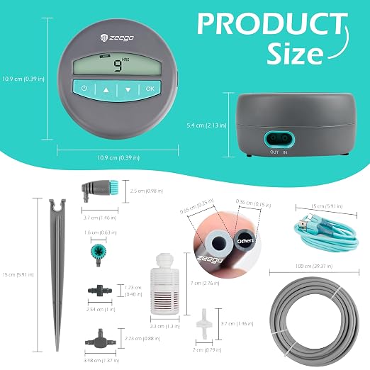 Zeego Automatic Drip Irrigation Kit with Digital Programmable Water Timer