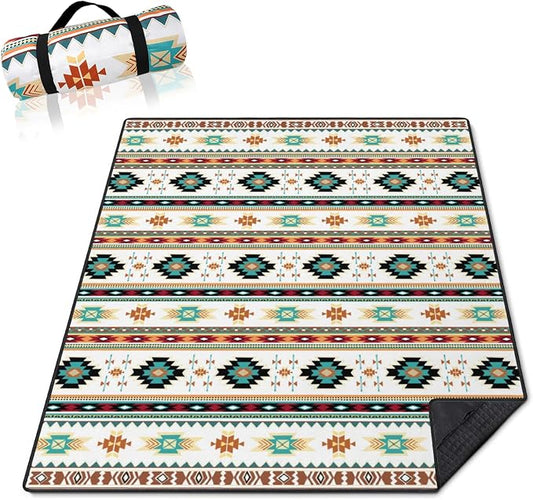 Picnic Blankets Waterproof Foldable, 60’‘x80'' Portable Dual Layers Outdoor Travel Camping Picnic Backpacking Hiking Beach Blanket Mat for Grass Padded Lawn Park Beach,Picnic Accessories