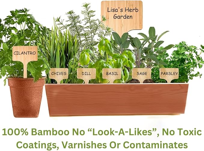 100 Pcs Large 8" Tall Garden Markers Label Plant Signs Easily Identify Plants