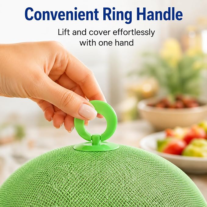 3 Pcs Metal Mesh Food Covers for Outdoors, 11 Inch Round Plate Screen Tents, Food Tents Dome for Picnic, Camping, Indoor and Outside, Keep out Flies Net Bugs