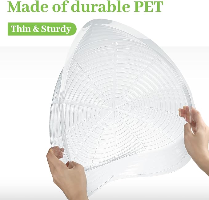 Shellwei 18 Pack 20 Inch Plastic Plant Saucers Extra Large Clear Flower Pot Drip Trays Plants Drip Tray Plant Drainage Tray Plants Saucer Trays for Indoors Outdoors