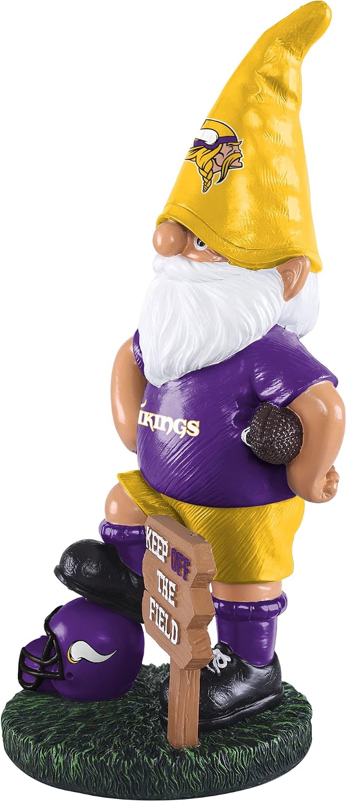FOCO NFL Unisex-Adult NFL Team Logo Keep Off The Field Garden Statue Outdoor Gnome 8"