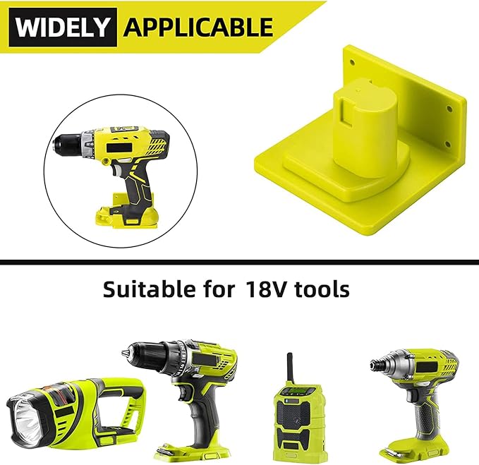 20 Pack Tool Holder Compatible with Ryobi 18V Power Tool Wall Mount Portable Holder Mount Hanger Organizer with Screws Easy Installation for Workshop Garage