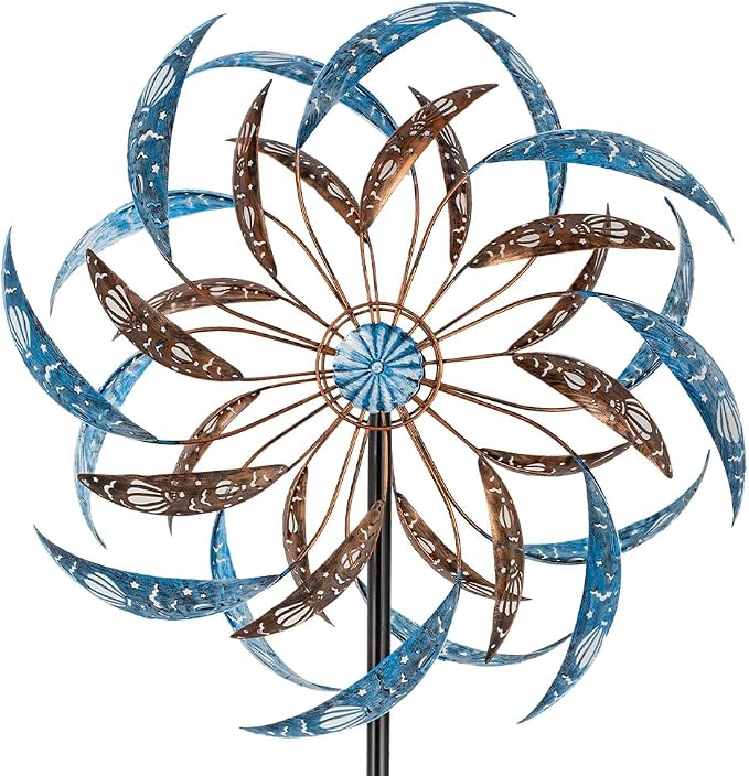 Stargarden Large Wind Spinners Outdoor, 23 Inch Kinetic Wind Spinner | Hollow-Out Metal Wind Sculptures & Spinners, Double-Side Windmill for Patio, Lawn, Garden Decor