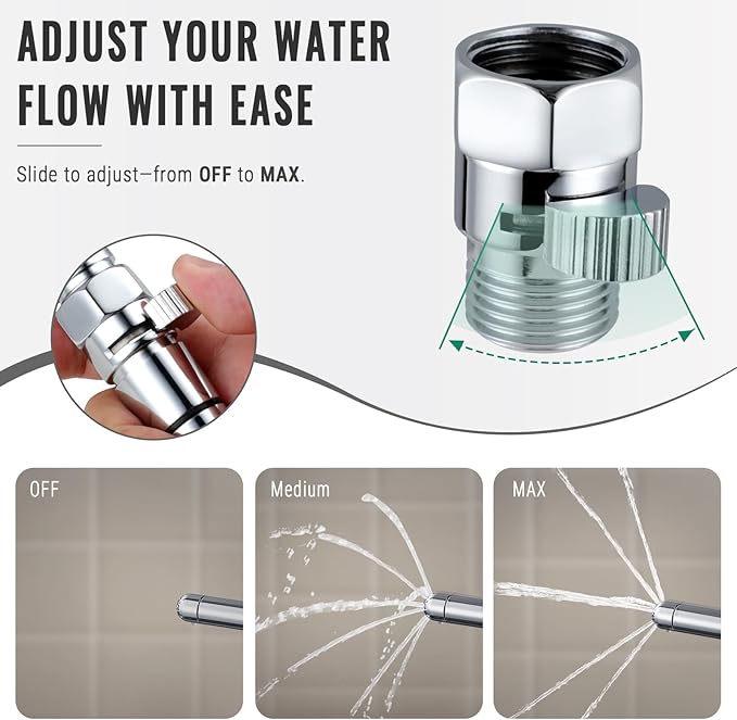 Shower Enema System with Water Control Valve, 100 Inches Hose, Silicone Nozzles Enema Attachment for Men and Women Portable Cleaning, Enema Nozzle Kit Cleaner