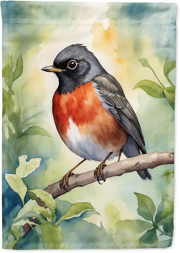Caroline's Treasures Wisconsin American Robin Garden Flag Mailbox Flag Decorative Yard Flag Banner Outside Patio Artwork Yard Flower Beds, Garden Size, Multicolor