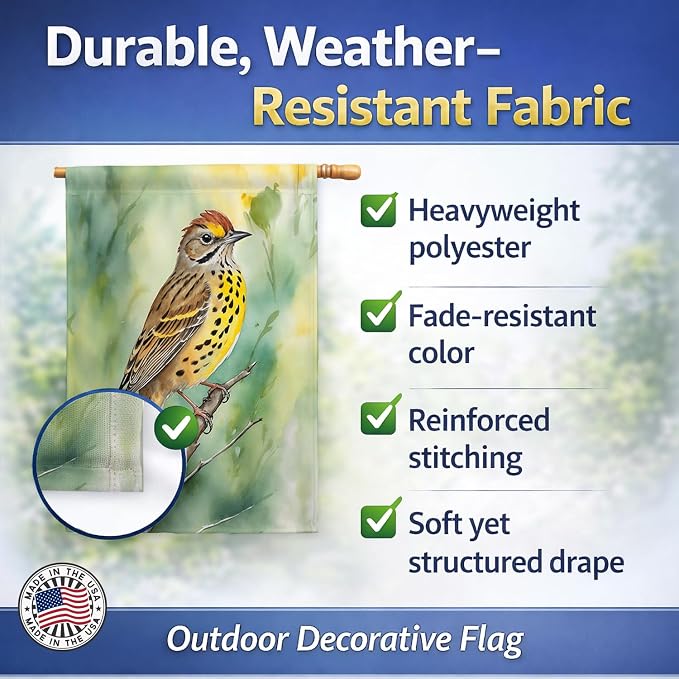 Caroline's Treasures Alabama Yellowhammer House Flag Large Porch Sleeve Pole Decorative Outside Yard Banner Artwork Wall Hanging, Polyester, House Size, Multicolor