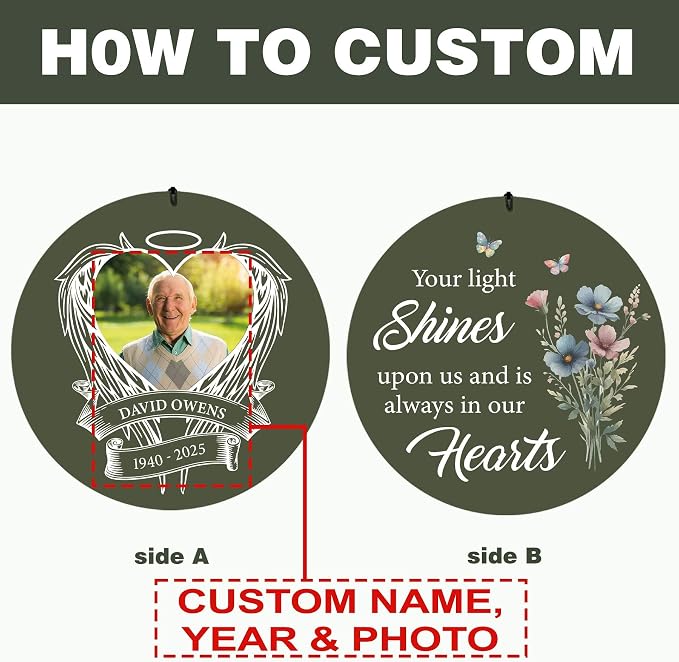 ASTARIN Personalized Wind Chimes in Memory of a Loved One, Bereavement Gifts for Loss of Father, Memorial Gifts Sympathy Deep Tone Wind Chimes for Outdoor, 30/36 inch Garden Decor(Produced in Texas)