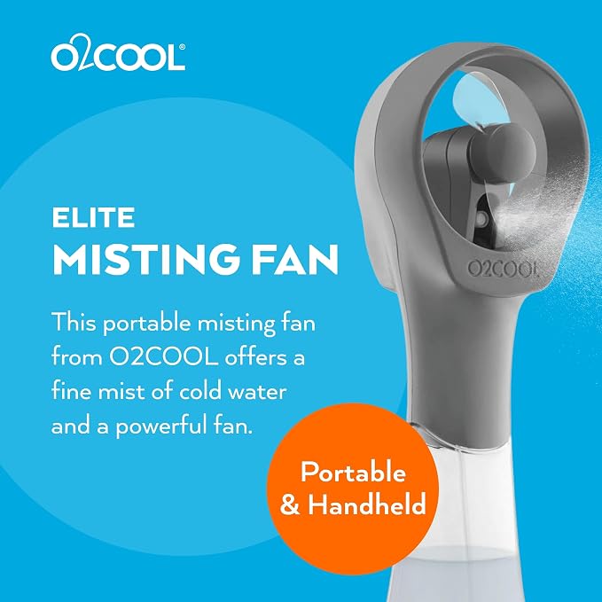 O2COOL Elite Water Misting Fan, Grey