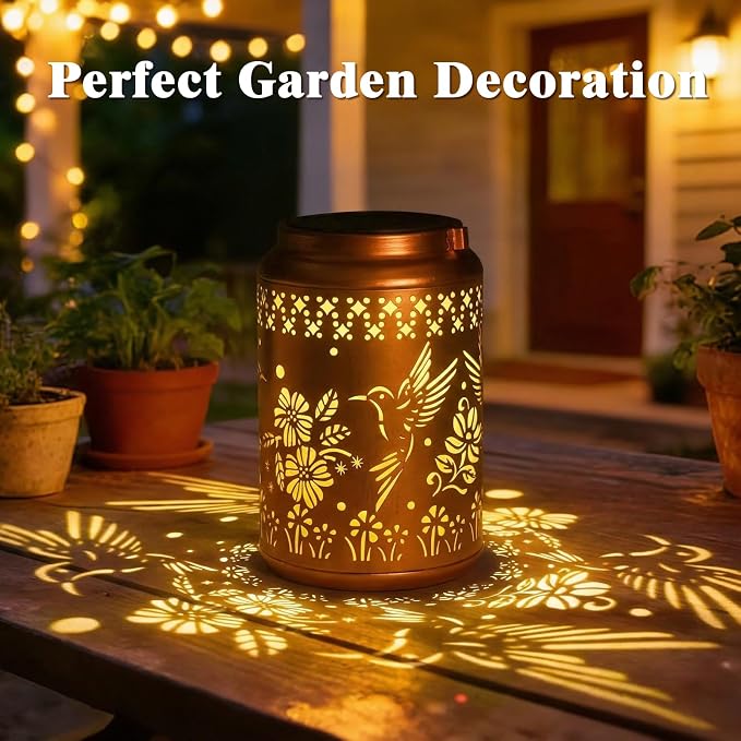 Birthday Gifts for Women Men, Garden Decor Hummingbird Solar Lanterns Outdoor Waterproof, Teacher Appreciation Gifts, Graduation Gifts, Mother Day Gifts for Mom