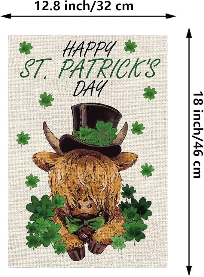 Seasonal Garden Flags - Funny Highland Cow Double Sided Flags Set of 11 Holiday Farmhouse Indoor Halloween Christams Gifts Outdoor Yard Lawn Decorations 12.5x18 Inch