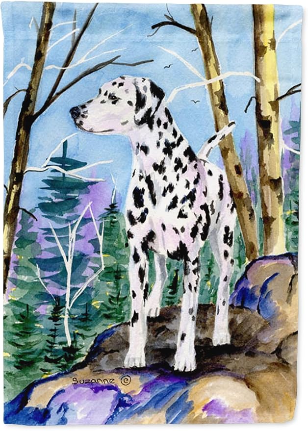 Caroline's Treasures SS8651GF Dalmatian Garden Flag Mailbox Flag Decorative Yard Flag Banner Outside Patio Artwork Yard Flower Beds, Garden Size, Multicolor