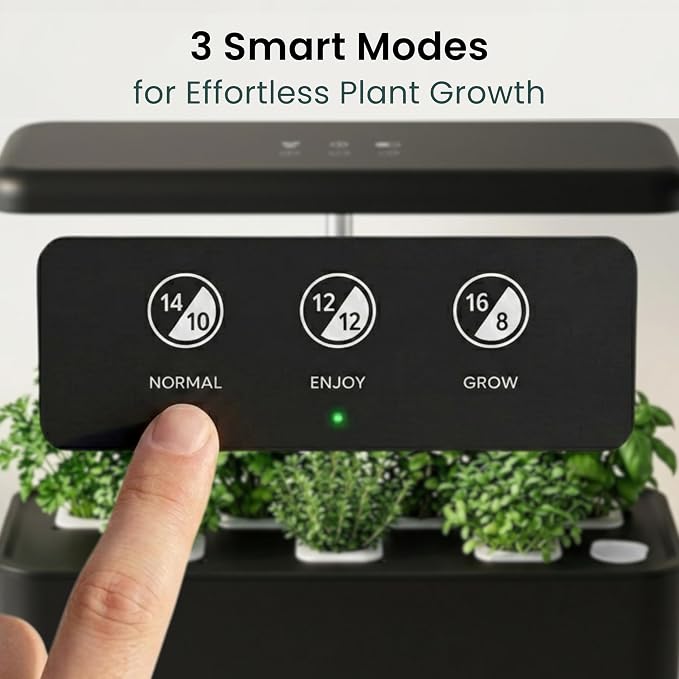 Nouri Hydroponics Growing System, 7 pod Smart Indoor Herb Garden Kit with LED Grow Lights, Hydroponic Herb Garden Indoor for Plant Lovers, Gardeners, Kitchen, Lettuce Seeds Included