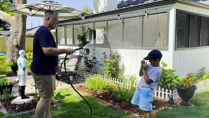 Atlantic Heavy Duty Garden Hose 75 ft x 5/8 Inch Black Color Durable Water Hose