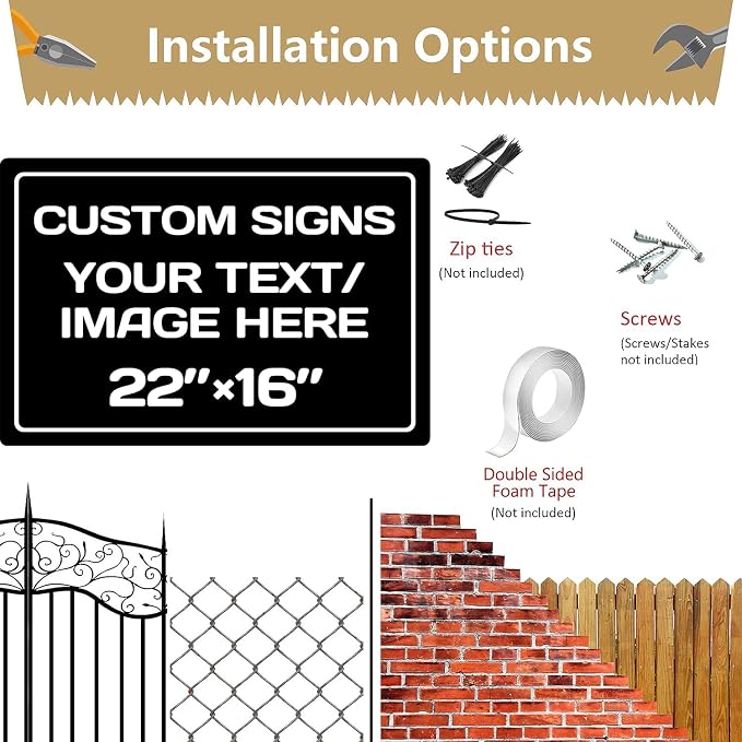 custom metal sign,Aluminum Weatherproof Metal Sign Multiple Sizes Custom Personalized Text And picture Here,hazard sign,garden sign,custom door sign,Customised business signs