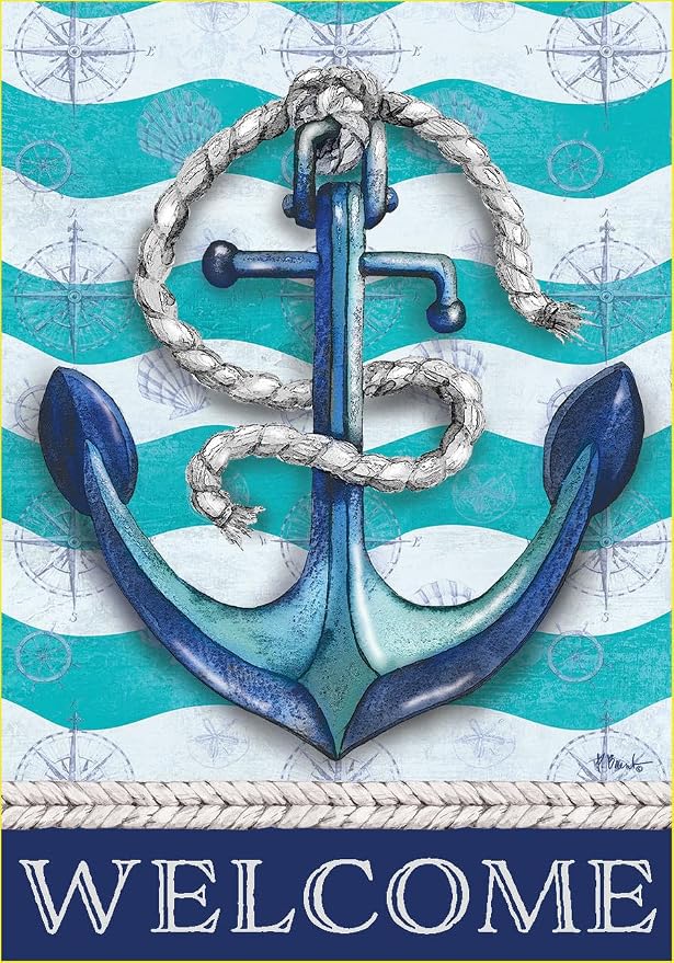 Briarwood Lane Welcome Anchor House Flag