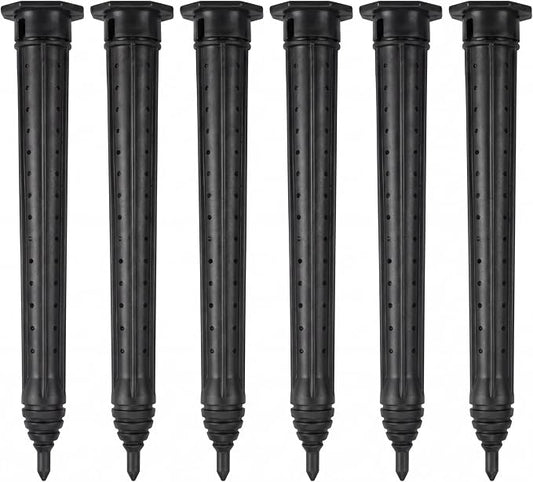 Junkin 6 Pack Tree Watering Stake Large UV Protected ABS Plastic Deep Root Irrigation Spike for Garden Shrubs Bushes Shrubs Flowers Fruits Vegetables Potted Plants (14 Inch)