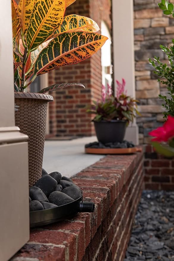 Drain Away White 22 Inch Plant Saucer Heavy Duty Drain Tray for Large Pots Indoor Outdoor Waterproof UV Resistant | Protect Floors Decks | 12in 15in 22in | White Gray Terra Cotta Black