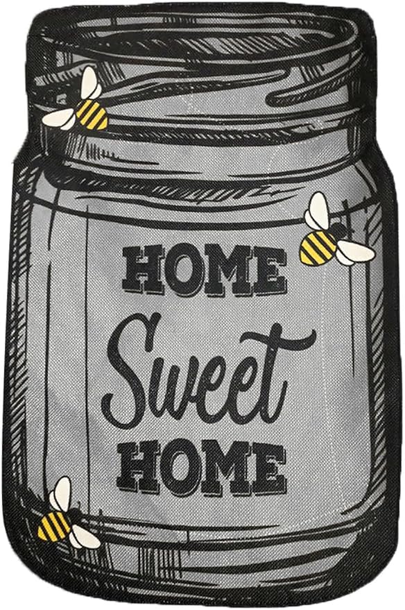 Briarwood Lane Home Sweet Home Mason Jar Summer Burlap House Flag