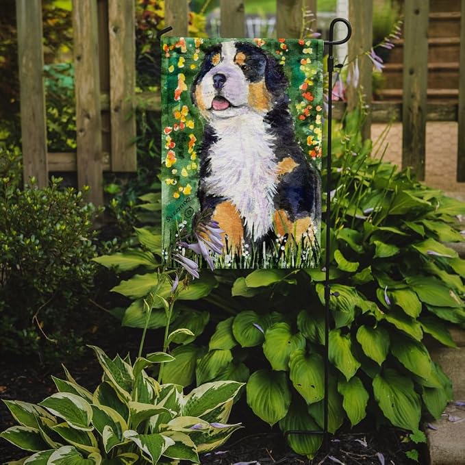 Caroline's Treasures SS8955GF Bernese Mountain Dog Garden Flag Mailbox Flag Decorative Yard Flag Banner Outside Patio Artwork Yard Flower Beds, Garden Size, Multicolor