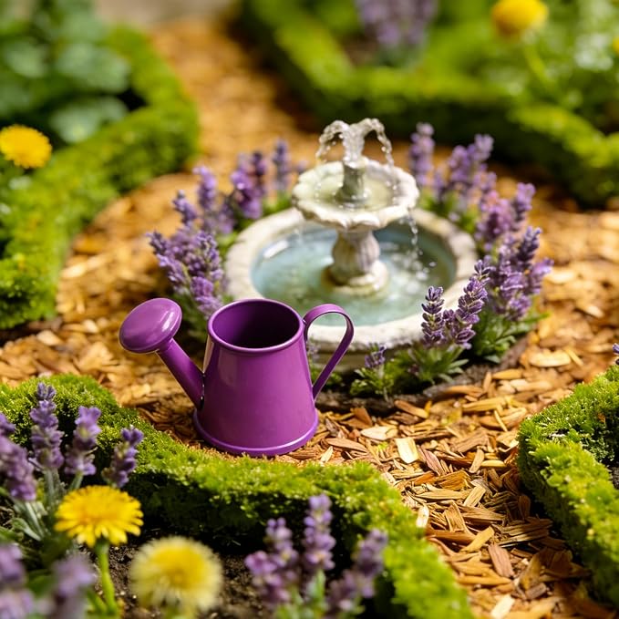 14 Pcs Mini Watering Can Miniature Color Watering Pot Garden Water Can Mini Kettle for House Crafts Party Favors - Rustic Galvanized Jug Vase, House Decor & Gardening Accessories for Flowers