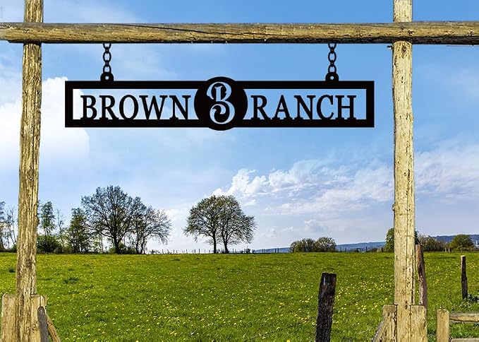 Personalized Metal Farm Sign, Custom Family Name Farmhouse Sign, Outdoor Ranch Sign, Personalized Metal Family Name Sign, Indoor Outdoor Metal Farmhouse Farm Sign, Farmhouse Decor Gifts, Housewa