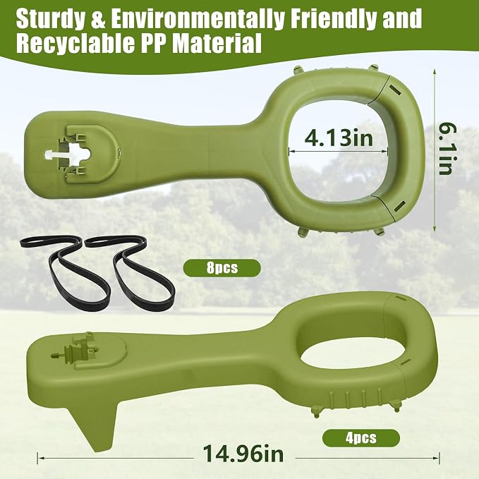 Tree Supports Young Trees, 4 PCS Tree Holder Stabilizer Support Trees Straightening Kit for Leaning Tree, Greater Stability Can Withstand Severe Weather（Unincluded T-Posts ）