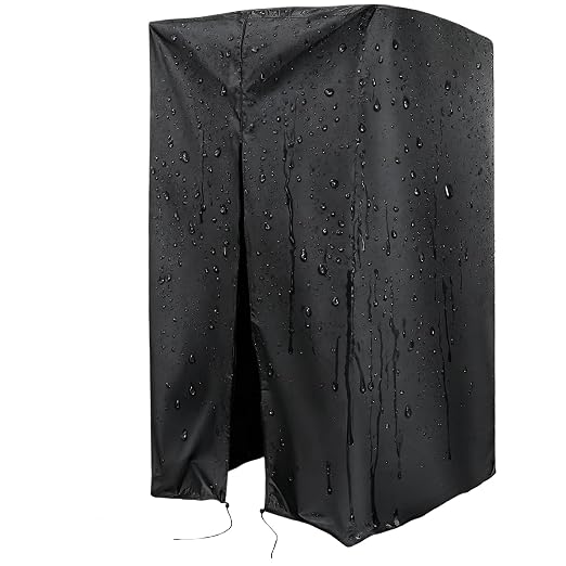 Pull Up Bar Station Cover, 42 x 40 x 64 in Power Tower Cover with Drawstring, 210D Oxford Cloth Waterproof Dustproof Outdoor Cover, Black