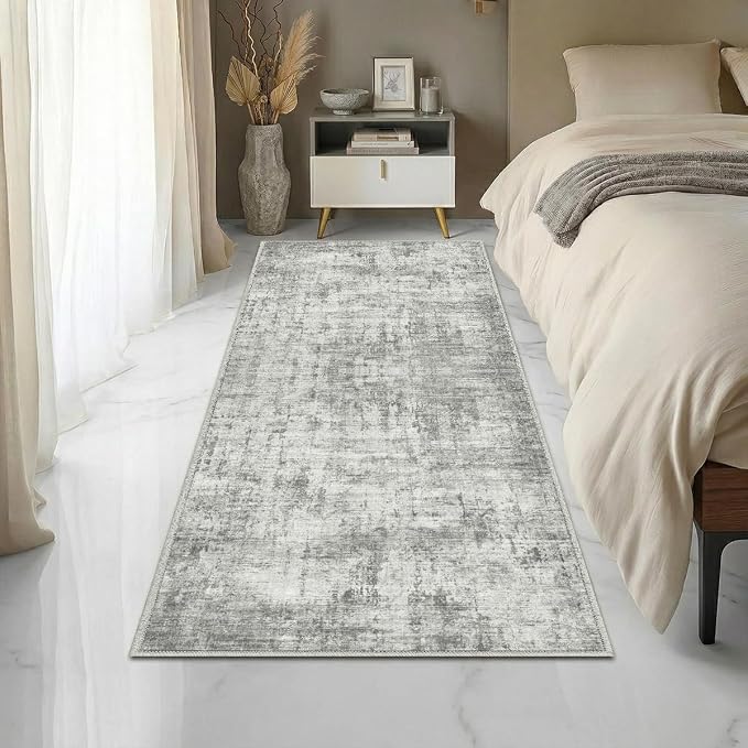 2x6 Abstract Kitchen Runner Rug Washable Non-Slip Bedroom Rugs | Non Slip Soft Rug Modern Abstract Indoor Floor Stain Resistant Carpet for Bedroom Dining Room Farmhouse Nursery Home Office