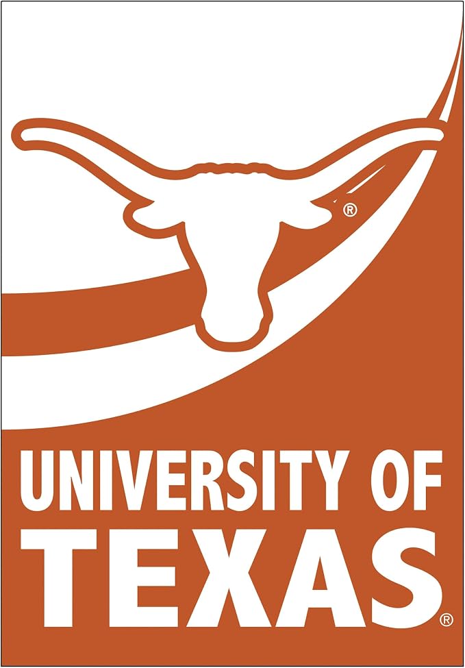 Team Sports America NCAA University of Texas House Flag, 28 x 44, Double Sided Garden Flags for Outside, Outdoor College Flags & Banners for Garden Patio, Indoor Wall Decor Flag for Room