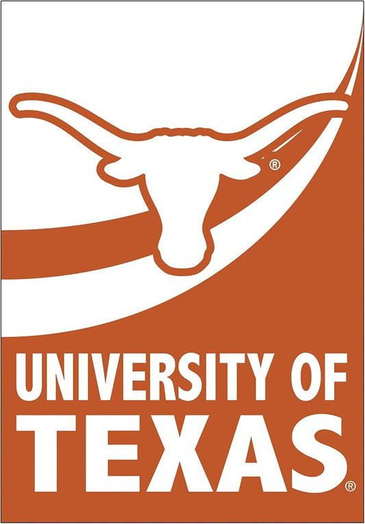 Team Sports America NCAA University of Texas House Flag, 28 x 44, Double Sided Garden Flags for Outside, Outdoor College Flags & Banners for Garden Patio, Indoor Wall Decor Flag for Room