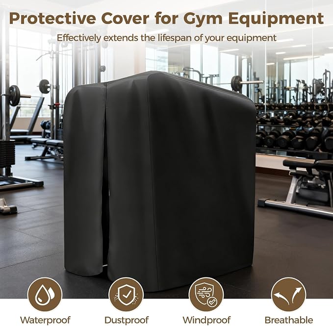 Protective Cover for Home Gym Equipment, 420D Silver Coated Oxford Cloth, 41.3 x 68.9 x 72.8 in, Waterproof Dustproof Home Exercise Equipment Set Cover with Zipper & Drawstring