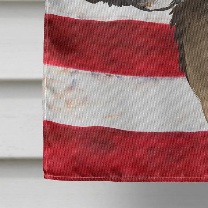 Caroline's Treasures CK6422CHF Beagle-Harrier American Flag House Flag Large Porch Sleeve Pole Decorative Outside Yard Banner Artwork Wall Hanging, Polyester, House Size, Multicolor