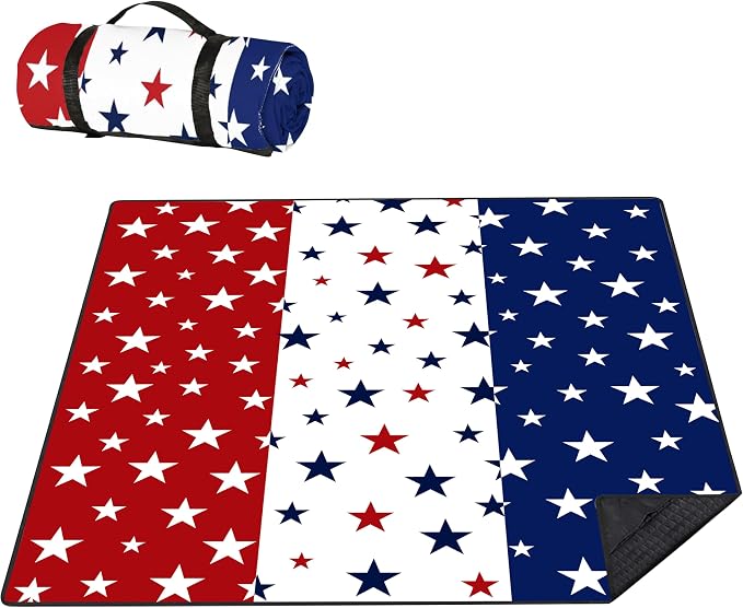 Picnic Blankets Beach Blanket 80" X 80" Extra Large Waterproof Camping Blankets Portable Outdoor Mat 3-Layer Blanket for Beach, Hiking, Park, Music Festival, Grass Lawn,Travel