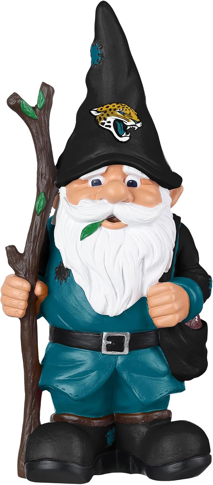 FOCO NFL Team Logo Holding Stick Garden Statue Outdoor Gnome