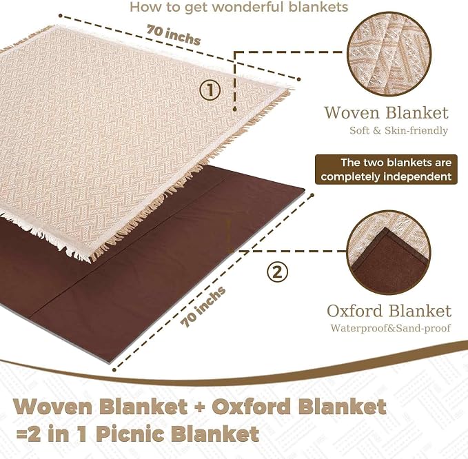 2 In 1 Extra Large Picnic Blanket Beach Mat Rug Registry Wedding Search by Name Registry Must Have Items Newlyweds Newly Wed Married Couple Gifts Bridal Husband Wife Men Women Mr Mrs Anniversary