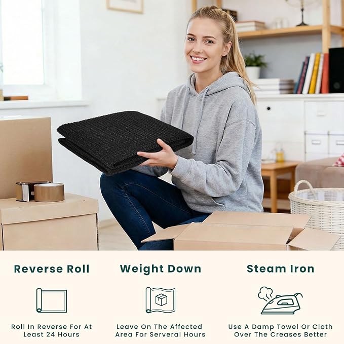 KOZYFLY Black 3x20 Runners Rugs for Hallway, Extra Long Washable Runner Rug, Woven Non Slip Kitchen Runner, Cotton Entryway Rug, Floor Carpet for Entry, Aisle, Hall, Black/Dark Grey