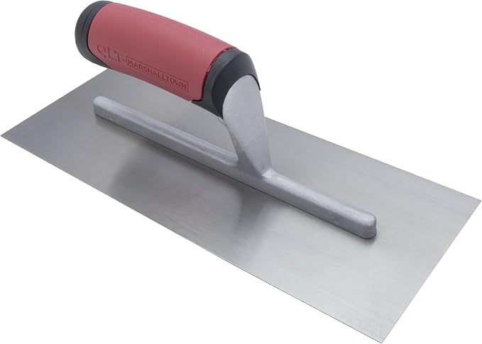 MARSHALLTOWN QLT Concrete Finishing Trowel, 11 x 4.5 Inch Carbon Steel Blade, Soft Grip Handle, FT1145R